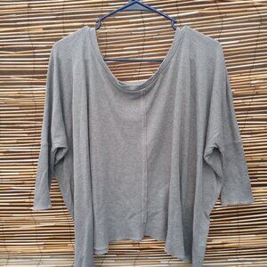 Anthropologie Dolan Gray T-Shirt Wide Collar Off The Shoulder Loose - XS